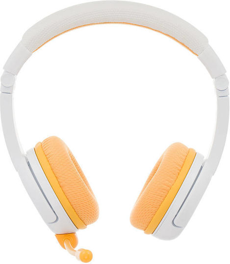 BuddyPhones School+ Wireless On Ear Multimedia Headphone with Microphone USB-C / Bluetooth White
