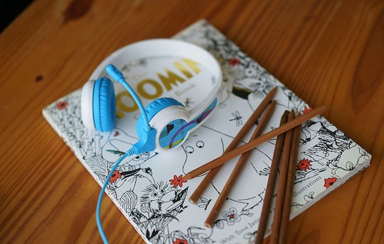 BuddyPhones StudyBuddy On Ear Multimedia Ακουστικά με μικρόφωνο και σύνδεση 3.5mm Jack σε Μπλε χρώμα