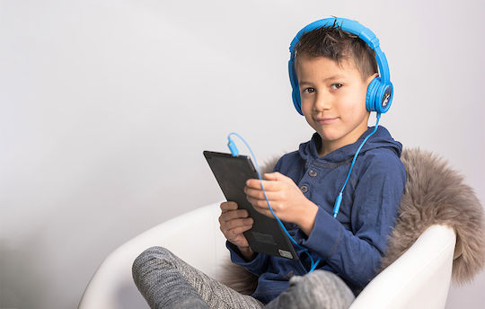 BuddyPhones Explore+ Жични On Ear Слушалки Светлосини