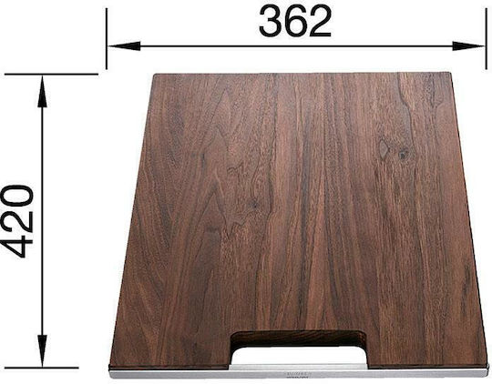 Blanco Rectangular Wooden Chopping Board Brown 42x36cm