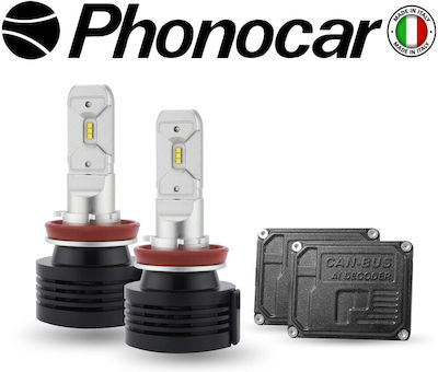 Phonocar Λάμπες Αυτοκινήτου H11 / H9 Canbus LED 6000K Ψυχρό Λευκό 12V 36W 2τμχ