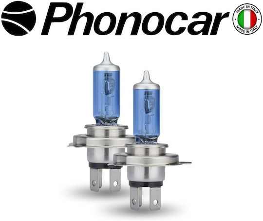 Phonocar Лампи Автомобила H4 Халогенни 4200К Неутрално бяло 12V 55W 2бр