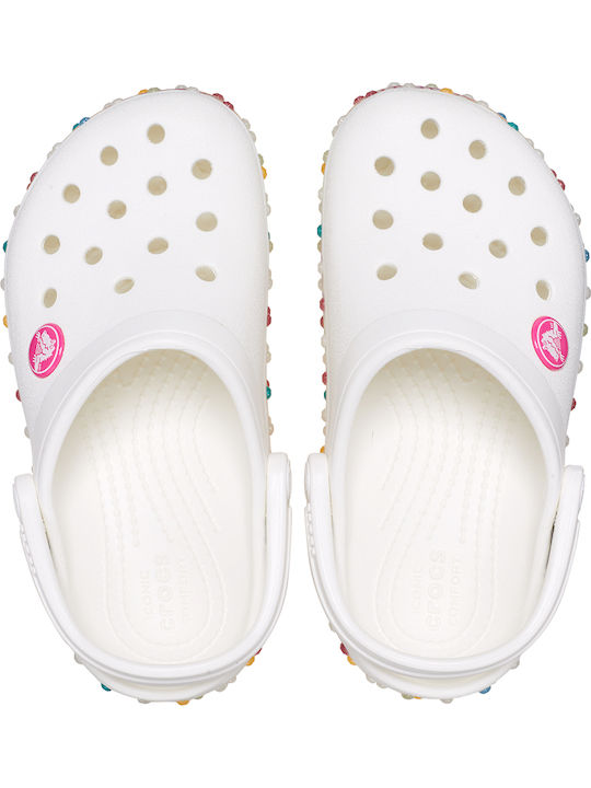 Crocband Children's Anatomical Beach Shoes White