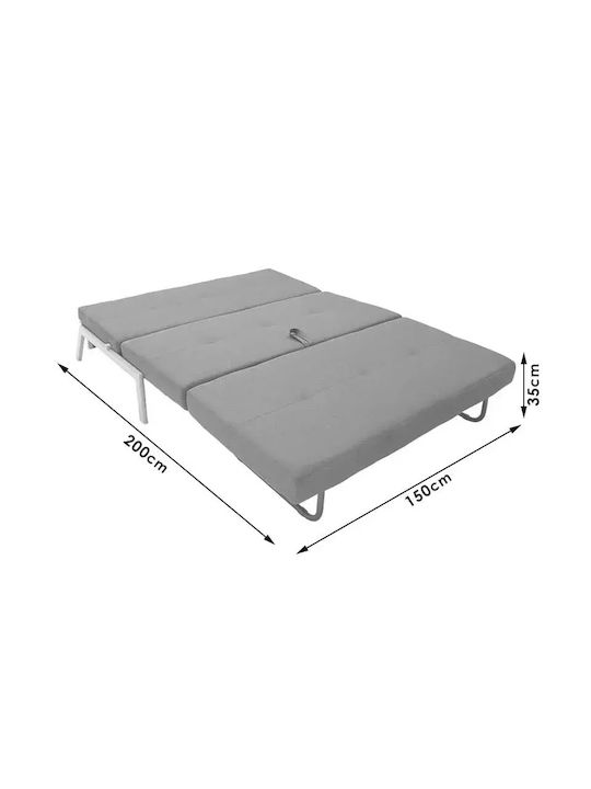 Fancy Διθέσιος Καναπές Κρεβάτι Ανθρακί 150x92x77εκ.