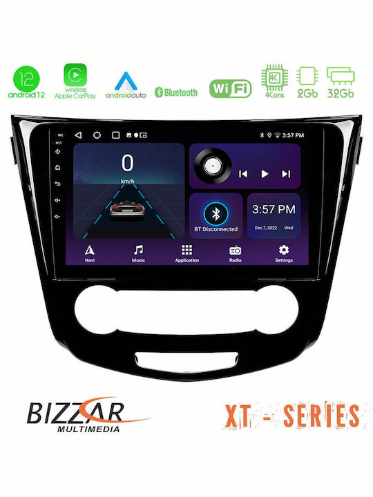 Bizzar Car Audio System for Nissan Qashqai / X-Trail J11 Manual with A/C (Bluetooth/USB/WiFi/GPS) with Touch Screen 10"