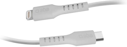 SBS USB-C to Lightning Cable Λευκό 2m (CABLELIGHTC2W)