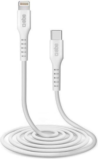 SBS USB-C to Lightning Cable Λευκό 2m (CABLELIGHTC2W)