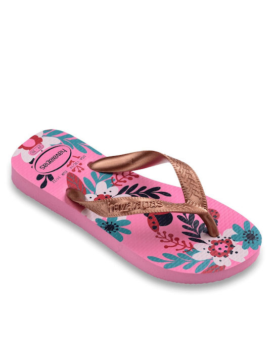 Havaianas Παιδικές Σαγιονάρες Flip Flops Ροζ Flores