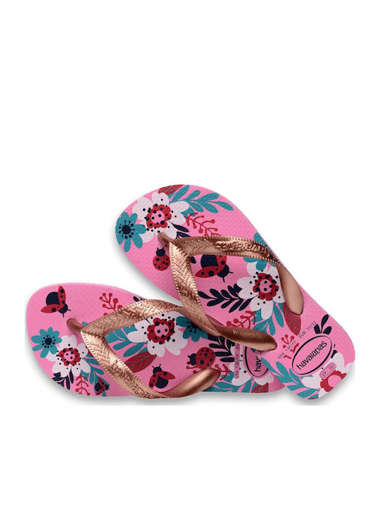 Șlapi pentru copii Flip Flops Roz Flores