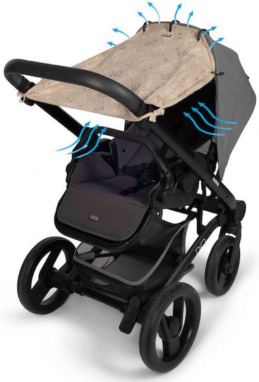 Dooky Sunshade Stroller Beige Romantic Leaves