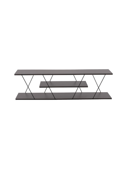 TV Stand Wooden Tars Gray L120xW32xH33cm