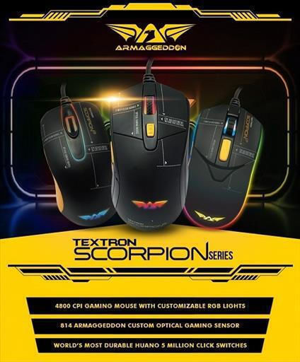 Armaggeddon Scorpion 5 RGB Gaming Ποντίκι 4800 DPI Μαύρο