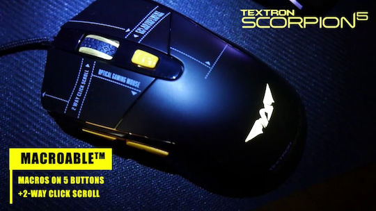 Armaggeddon Scorpion 5 RGB Gaming Ποντίκι 4800 DPI Μαύρο