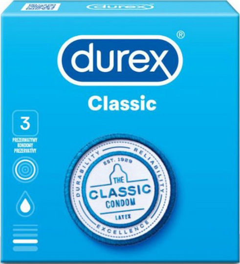 Durex Προφυλακτικά Classic 3τμχ 54mm Natural