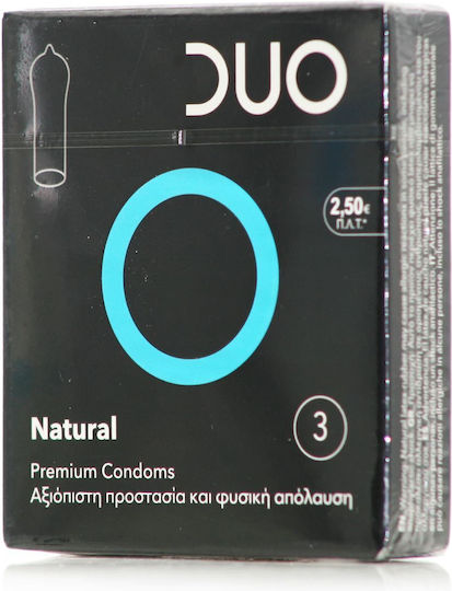 Duo Προφυλακτικά Natural 3τμχ 56mm Natural