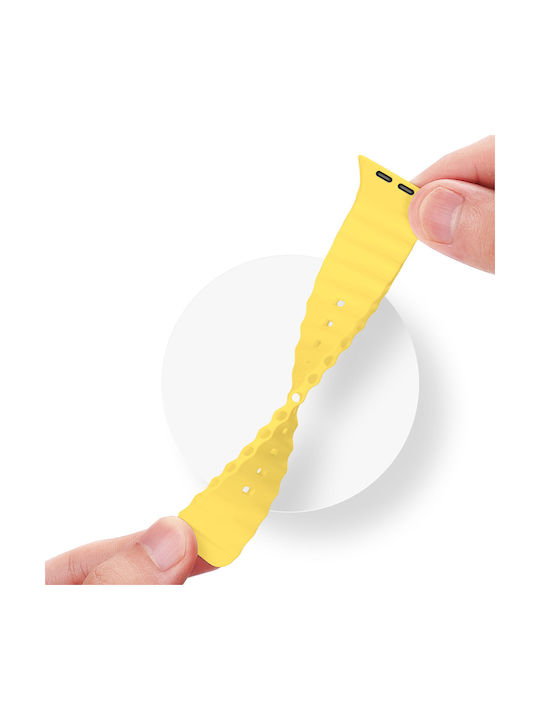 Dux Ducis Oceanwave Version Strap Silicone Yellow (Apple Watch 44/45/46mm/Ultra 49mm)