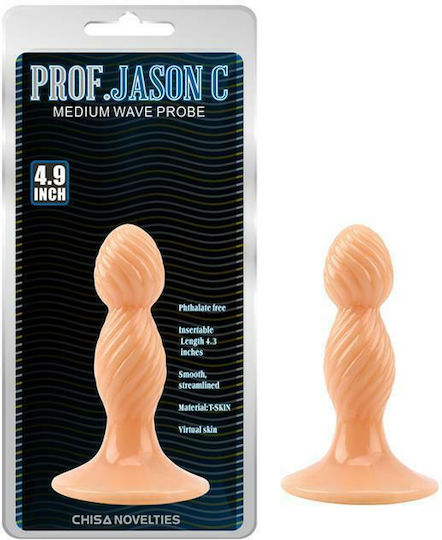 Chisa Novelties Prof.Jason C Wave Probe Πρωκτική Σφήνα Medium Flesh 10.9cm