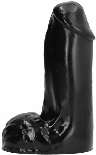 All Black Hose Ρεαλιστικό Dildo με Όρχεις Μαύρο 13cm