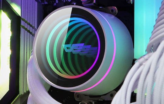 Darkflash DX-240 V2.6 v2 Υδρόψυξη AIO CPU με 2 Ανεμιστήρες 120mm και ARGB Φωτισμό Λευκή