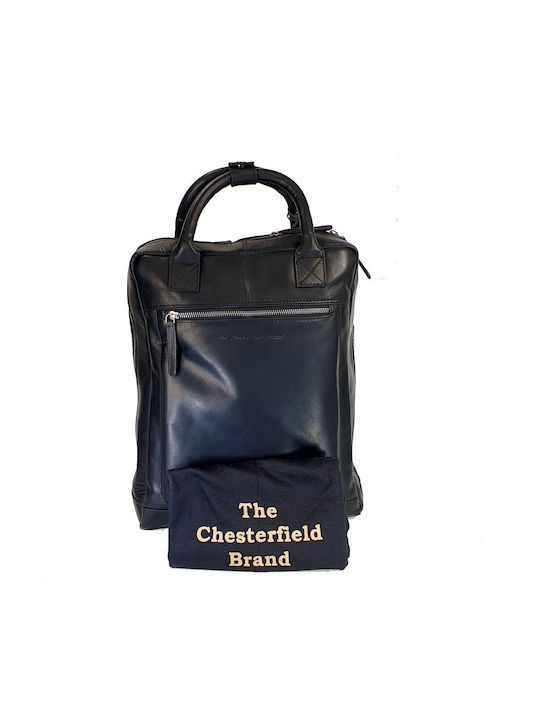 The Chesterfield Brand Ανδρικό Δερμάτινο Σακίδιο Πλάτης Μαύρο 17.5lt