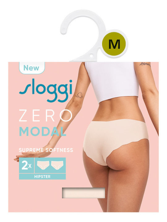 H Hipster Women's Slip 2Pack Seamless Beige