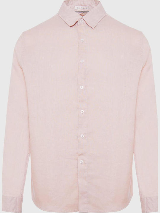 FBM007-00105 Long-sleeved Linen Shirt Vintage Pink