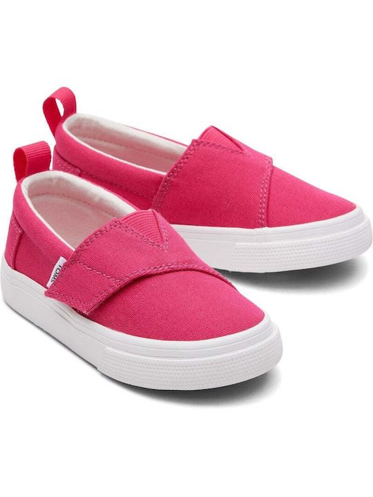 Toms Kids Espradrilles with Hoop & Loop Closure Pink