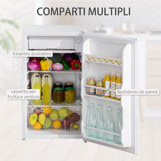 HomCom Mini Bar 91lt Î83xL47xA44cm. Alb 800-129V90WT