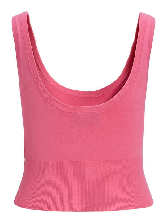 Jack & Jones Top de Damă de Vară Crop fără Mâneci Carmine Rose