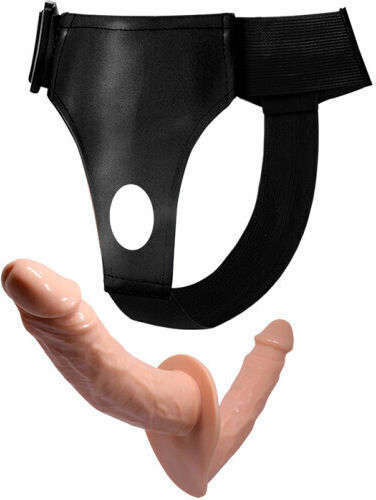 Baile Ultra Passionate Harness with Double Dildo 24.5cm in Flesh Colour