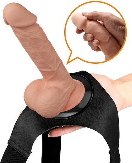 Pretty Love Jerry Harness με Dildo 21.8cm στο χρώμα του δέρματος