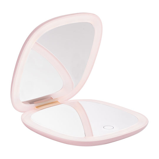 Mon Reve Makeup Mirror Hand with Light Zoom x10 Pink
