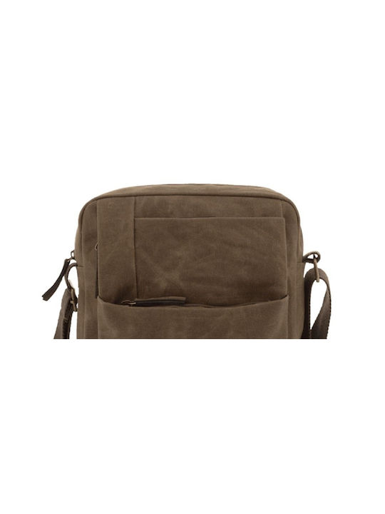 Deck 9 Waxed Canvas Herrentasche Schulter / Crossbody Braun