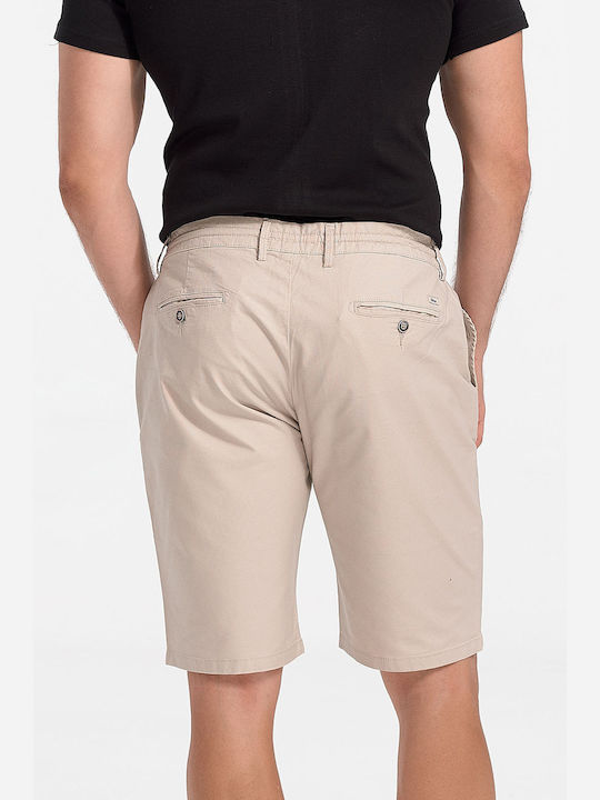 Double Ανδρική Βερμούδα Chino Light Beige