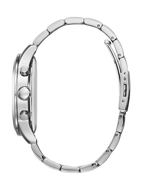 Guess Men's Watch 42mm Chronograph Battery with Silver Metal Bracelet
