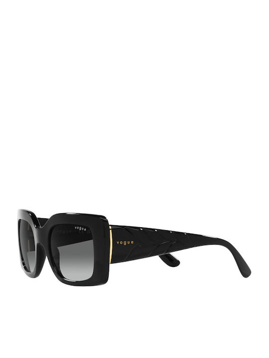 Vogue Women Sunglasses with Black Horn-Rimmed Frame and Grey Gradient Lens VO5481S W44/11