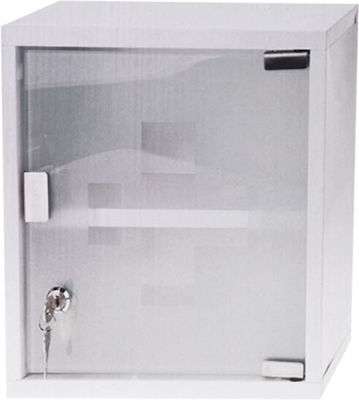 CB Metallic First Aid Wall Cabinet with Lock White 30x30x12cm