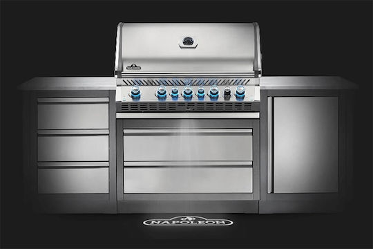 Napoleon Prestige Pro 665 Gasgrill Gusseisen Rost 94cmx46cmcm mit 7 cm 27kW