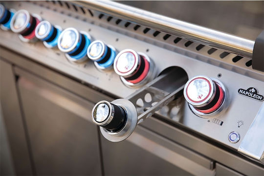 Napoleon Prestige PRO 665 Gasgrill Gusseisen Rost 96cmx46cmcm mit 5 cm 31kW