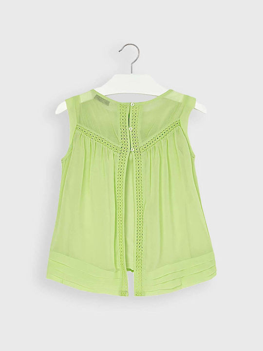 Mayoral Kids Shirt Sleeveless Green