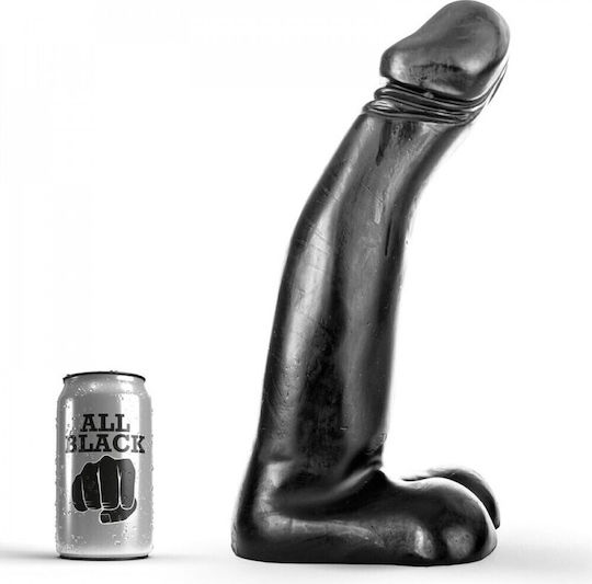 All Black Fisting Dildo Realistisches Dildo mit Hoden Black 13cm