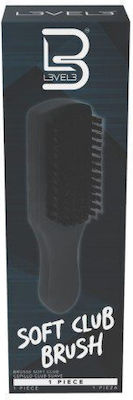 L3vel3 Soft Club Brush Hair for Hair Cut Black