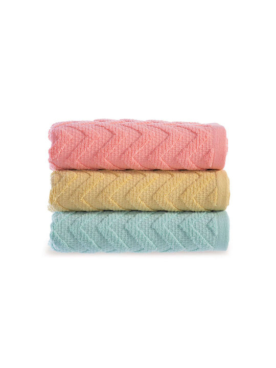 Nef-Nef Homeware Badehandtuch Gilian 70x140εκ. Aqua Gewicht 550gr/m²