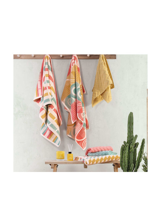 Nef-Nef Homeware Badehandtuch Gilian 70x140εκ. Aqua Gewicht 550gr/m²