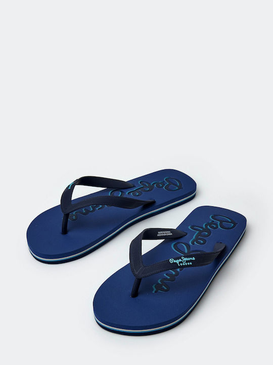 Bay Beach Men's Flip Flops Blue