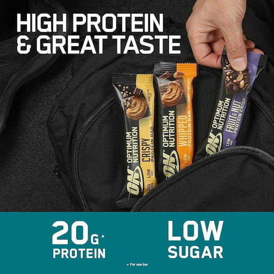 Optimum Nutrition Whipped Bars with 20gr Protein & Flavor Salted Peanut Caramel 10x60gr