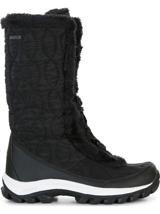 Damenstiefel mit Pelz Schwarz