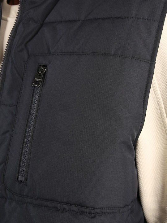 Sleeveless Jacket Puffer Navy Blue