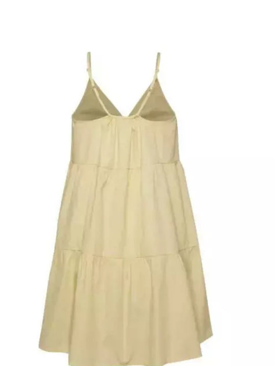 Tommy Hilfiger Καλοκαιρινό Mini Φόρεμα Τζιν Κίτρινο