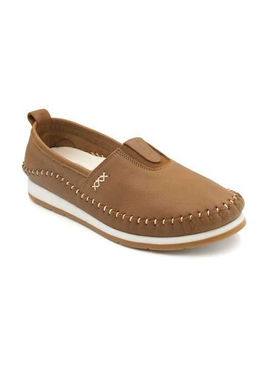 Safe Step KA Leather Women's Moccasins in Brown Color